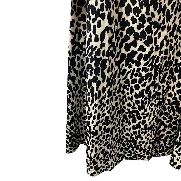 Sandy Liang Target Leopard Print Long Sleeve Midi Dress Ruffle Size Small NWT - Picture 8 of 14